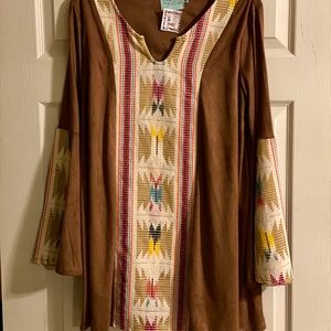 Judith March Suede Boho Dress NWT